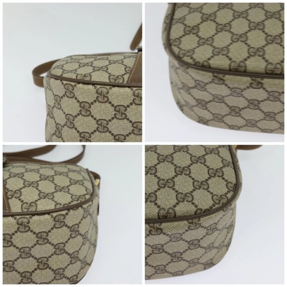 GUCCI GG Supreme Web Sherry Line Shoulder Bag PVC Beige 56 02 032 Auth BA2084 - Picture 16 of 16